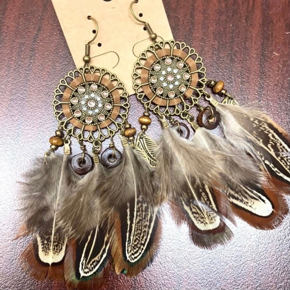 Feathered Dreamcatcher Earrings